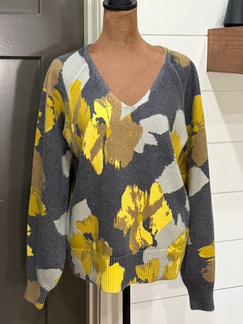 Loft Abstract Floral Sweater — Size Small — Great Condition